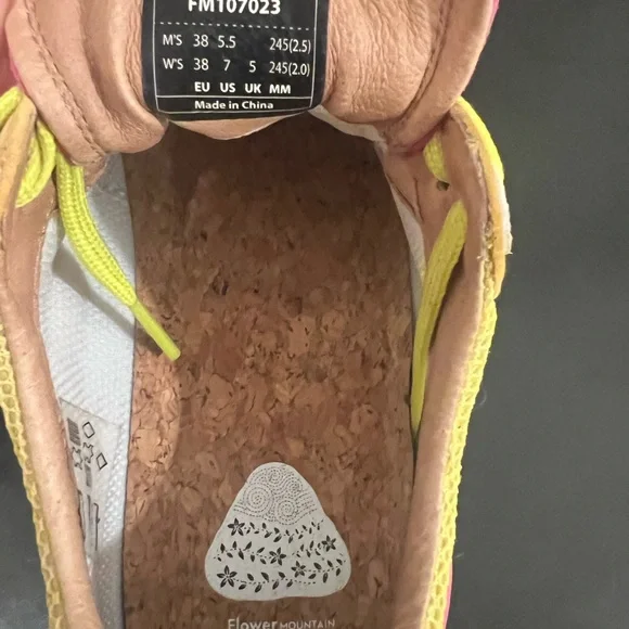 Flower Mountain Women's Sneakers with Yellow Accents - Picture 5 of 6